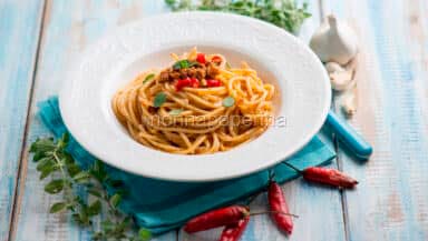 Spaghetti con polpa di riccio