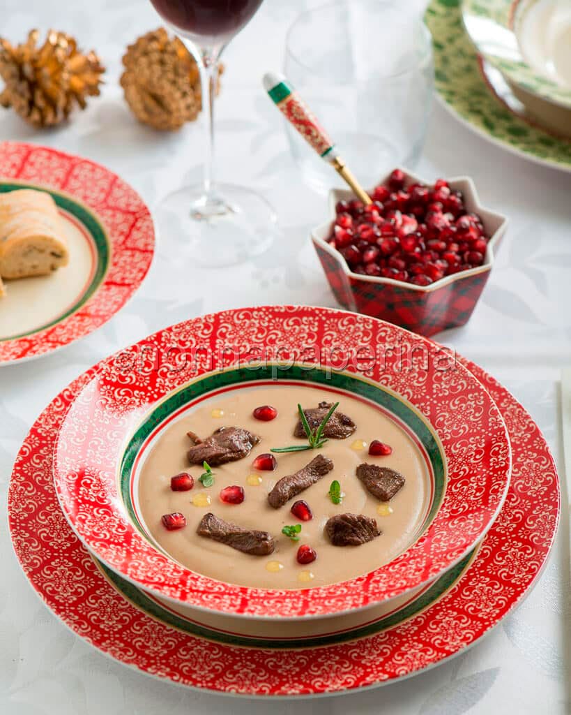 Crema di castagne con capriolo