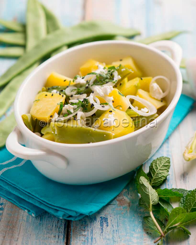 Insalata con taccole e patate