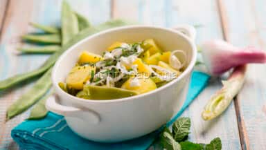 Insalata con taccole e patate