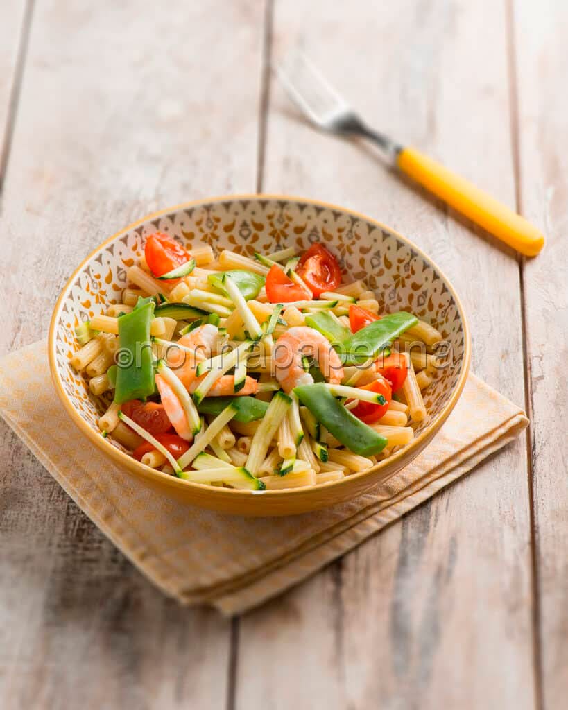 Insalata di pasta e gamberi