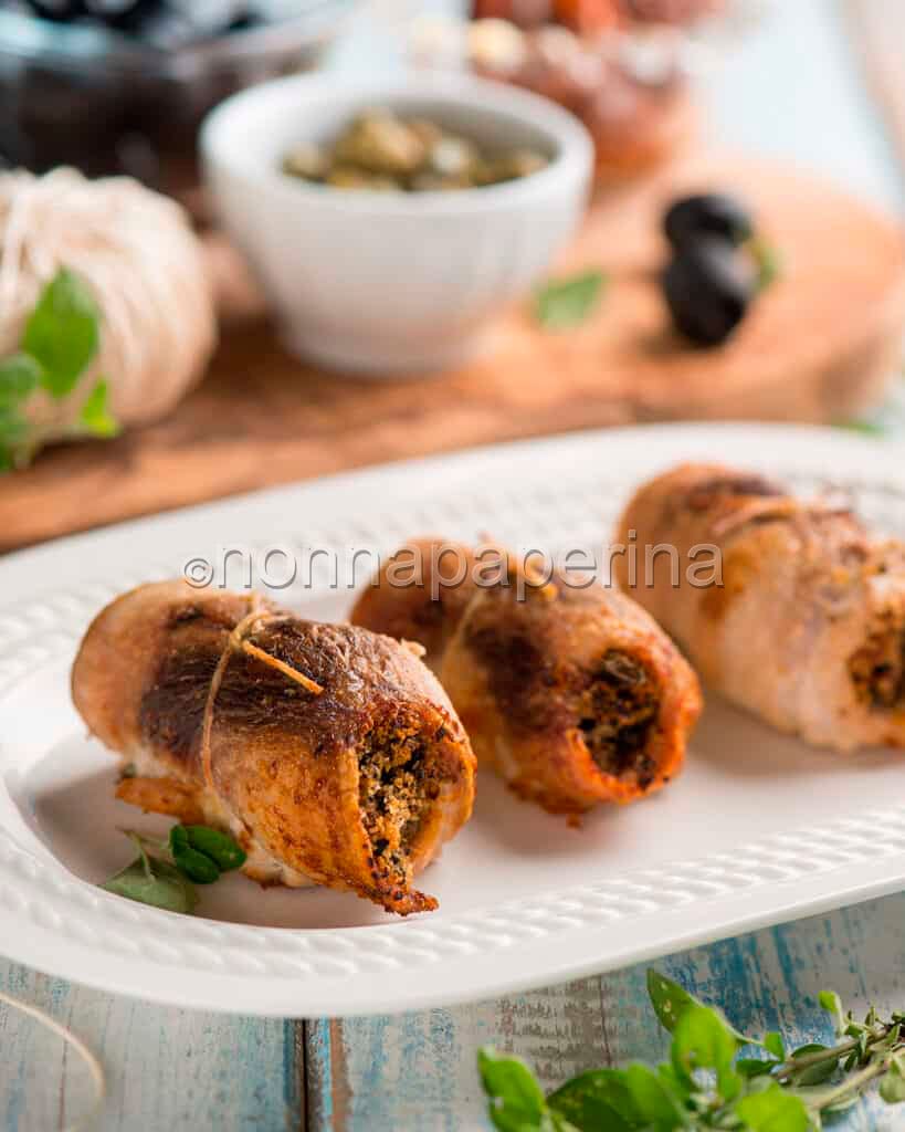 Involtini di branzino al forno 