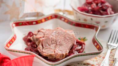 Lingua di vitello con salsa di cipolla