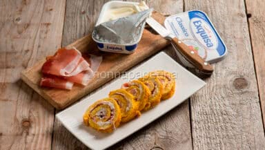 Rotolo di frittata con zucca e curcuma