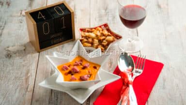 Crema di zucca con cotechino