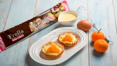 Crostatine alla crema e mandarino