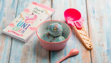 Gelato alla spirulina e latte di mandorla