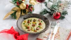 Lingua di vitello con crema di cardi per un Natale unico