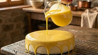 glassa a specchio o mirror glaze