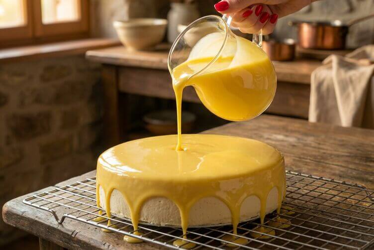 glassa a specchio o mirror glaze