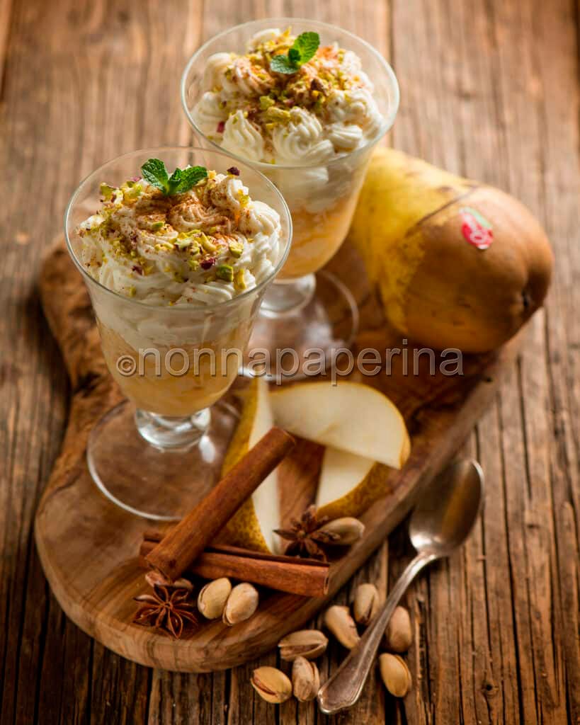Mousse di ricotta e pere