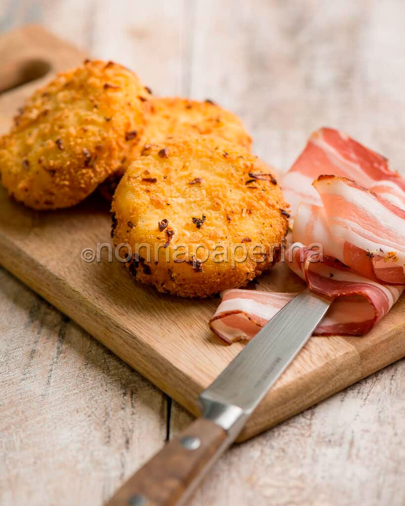 Polpette con patate e pancetta
