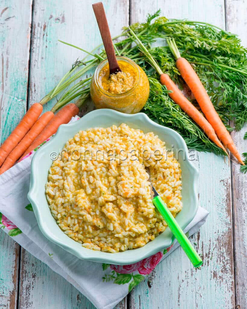 Risotto con pesto di carote