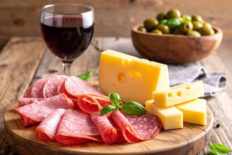 ffettati e formaggi per gnocco fritto