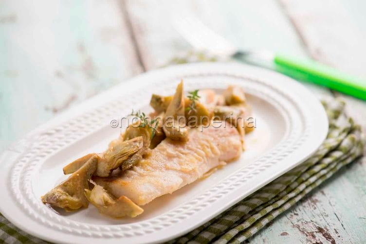 Filetti di merluzzo ai carciofi, un secondo gustoso Filetti di merluzzo ai carciofi