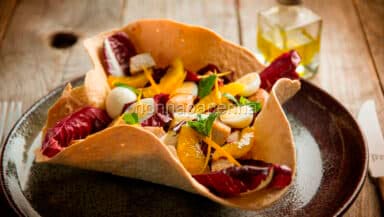 Insalata con radicchio e pesce spada