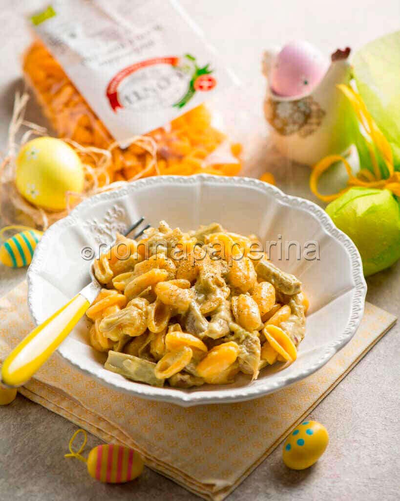 Malloreddus con carciofi e uova