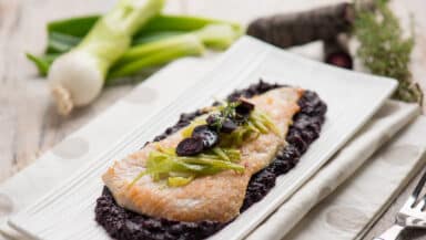 Scaloppine di tacchino con crema di carote