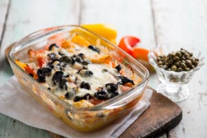 Pan-Baked Pepper and Mozzarella, a Rich Dish