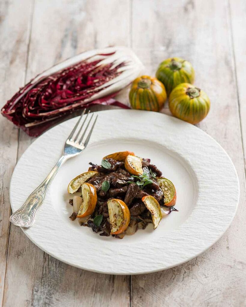 straccetti di capriolo con aceto balsamico straccetti di capriolo con aceto balsamico