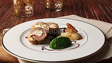 Piccione con verdure e cioccolato