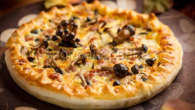Quiche con funghi chiodini