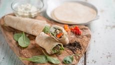 Tortillas wrap con spinaci e tacchino