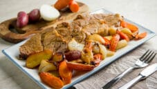 Arrosto di maiale con verdure, un secondo classico