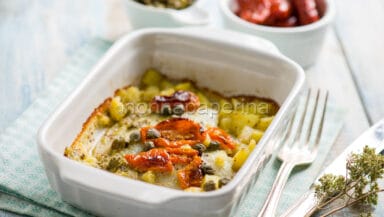 Filetto di rombo con pistacchi