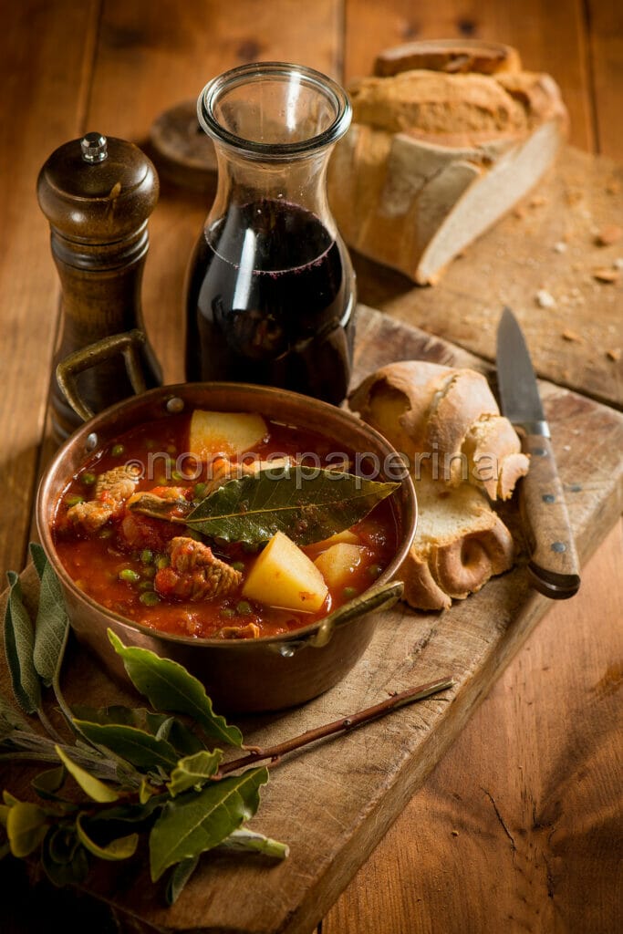 Spezzatino di vitello con piselli