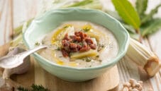 Zuppa di cardi con ceci e Jamon Serrano, un primo proteico Zuppa di cardi con ceci e Jamon Serrano, un primo proteico