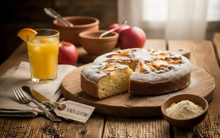 Torta di mele senza glutine, senza lattosio e low nichel a colazione torta di mele senza per la merenda senza glutine, senza lattosio e senza nichel (4)