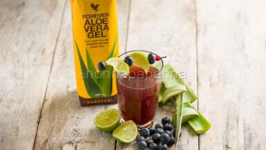 Bevanda con aloe e mirtilli