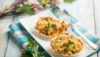 Capesante con gamberi e zucchine