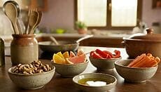 immunonutrizione: Ingredienti ricchi di nutrienti agrumi, verdure, semi e olio extravergine