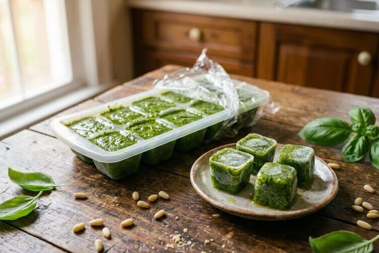 conservazione del pesto nel congelatore