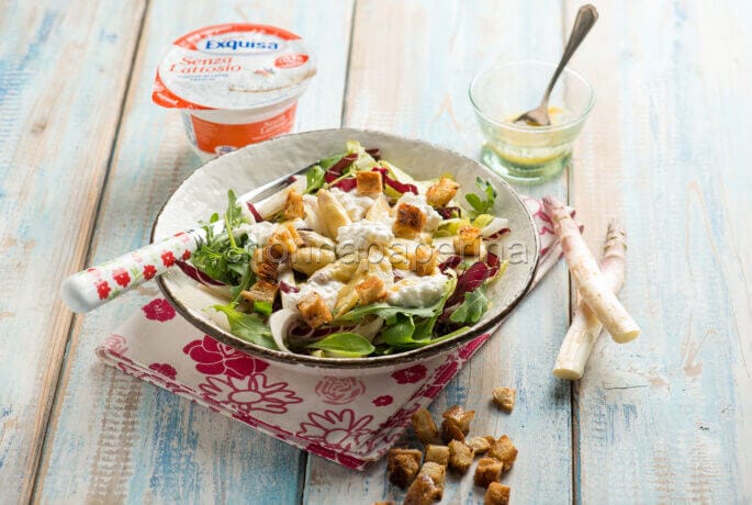 Insalata di asparagi rosa