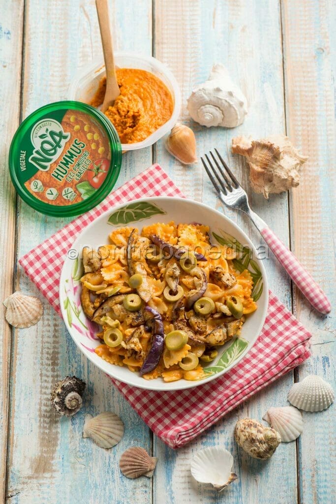 Insalata di pasta con melanzane grigliate