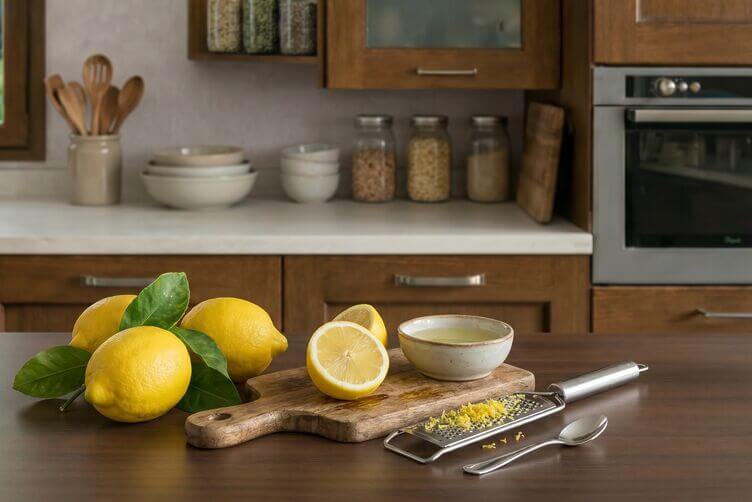 Limone in cucina: come usare succo e scorza ogni giorno Limone in cucina con succo, scorza grattugiata e limoni freschi