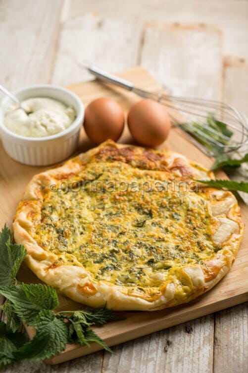 Quiche con ortiche