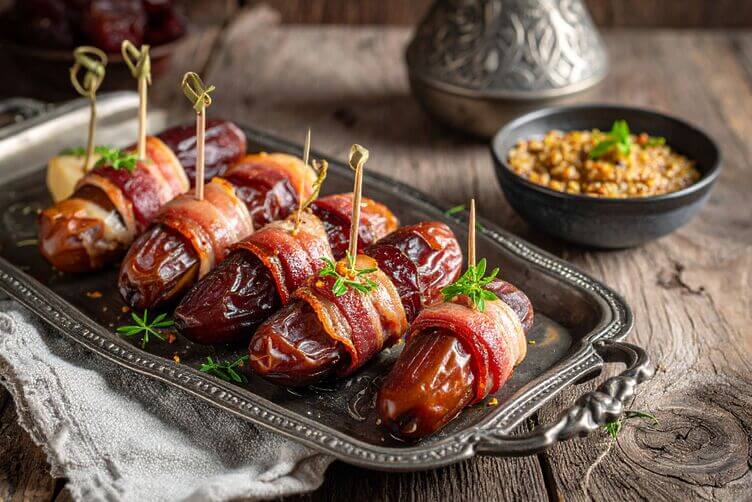 datteri avvolti in pancetta croccante