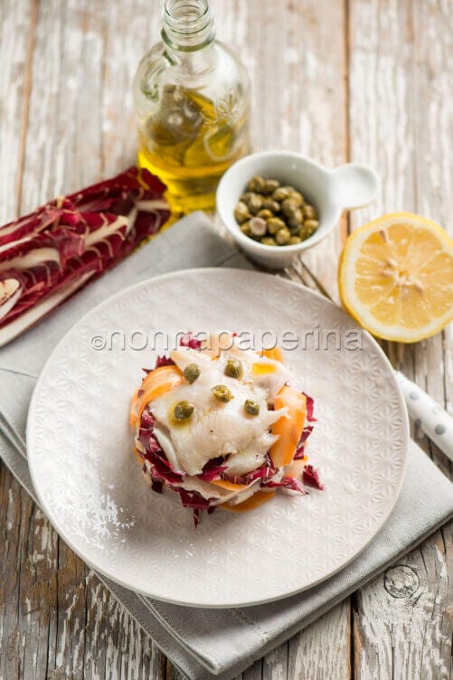 Millefoglie di trota e radicchio