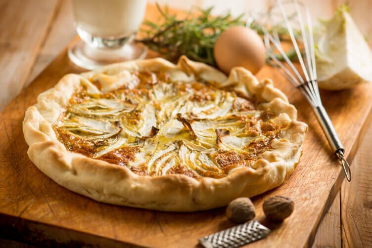 Torta con finocchio e cocco