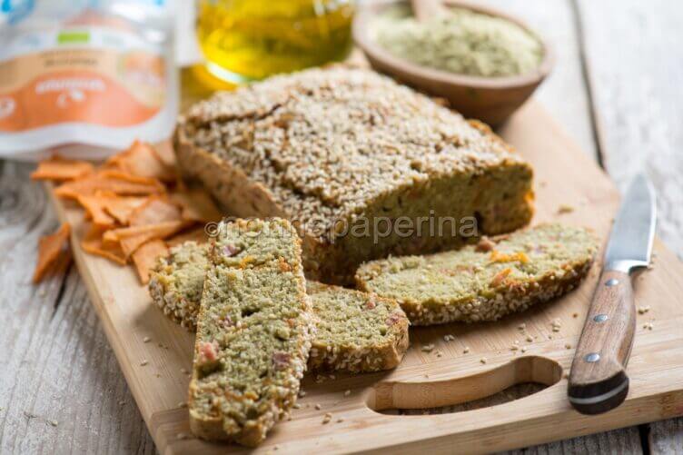 Tortino con prosciutto e melone disidratato Tortino con prosciutto e melone disidratato