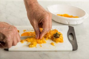 Spellare i peperoni cotti al forno