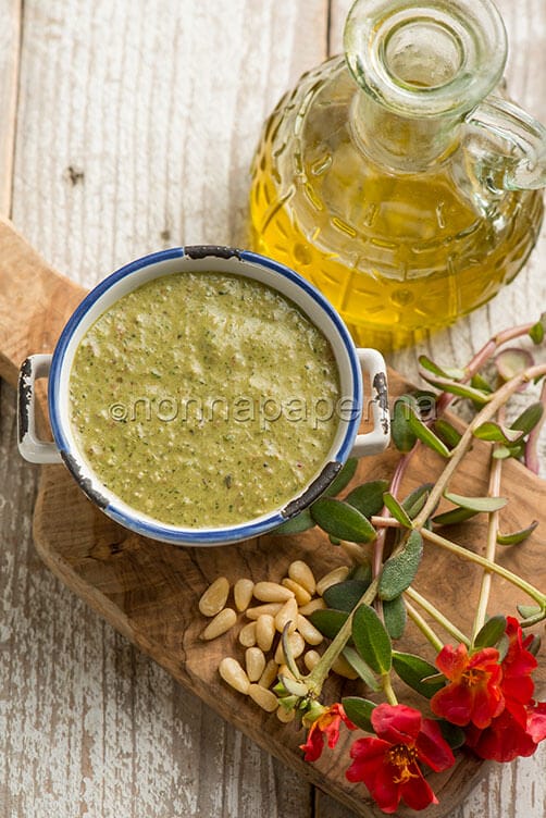 pesto di portulaca