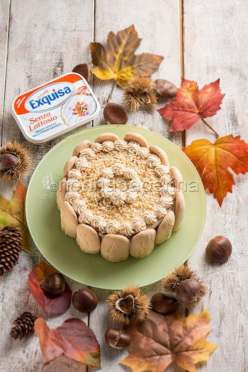 Charlotte con crema di castagne