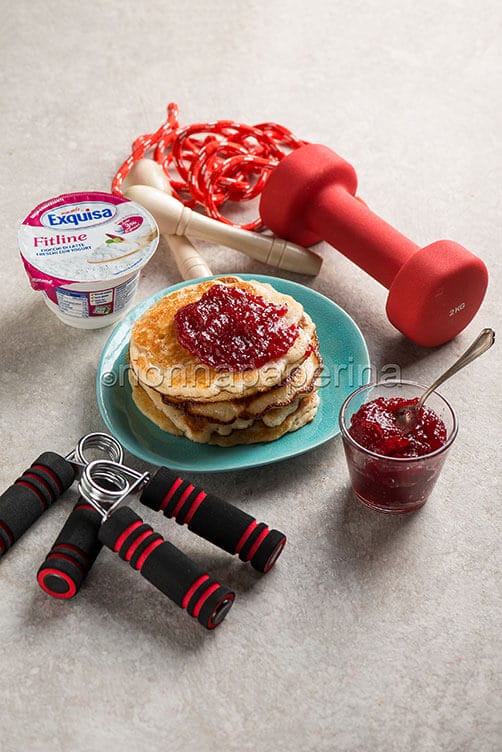 Pancake proteici con fiocchi di latte