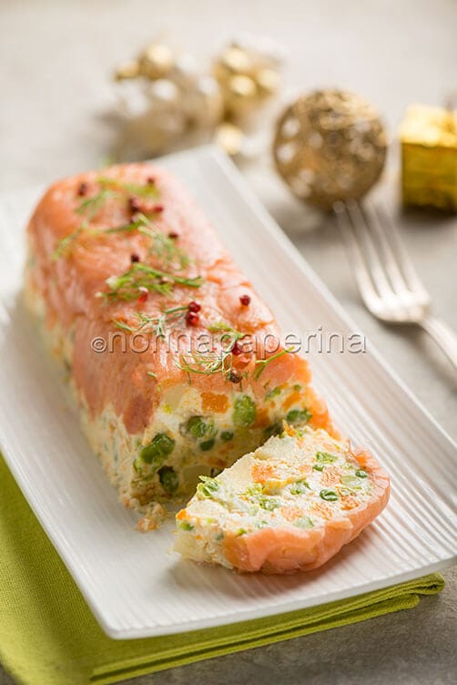 Tronchetto al salmone e verdure Tronchetto al salmone e verdure