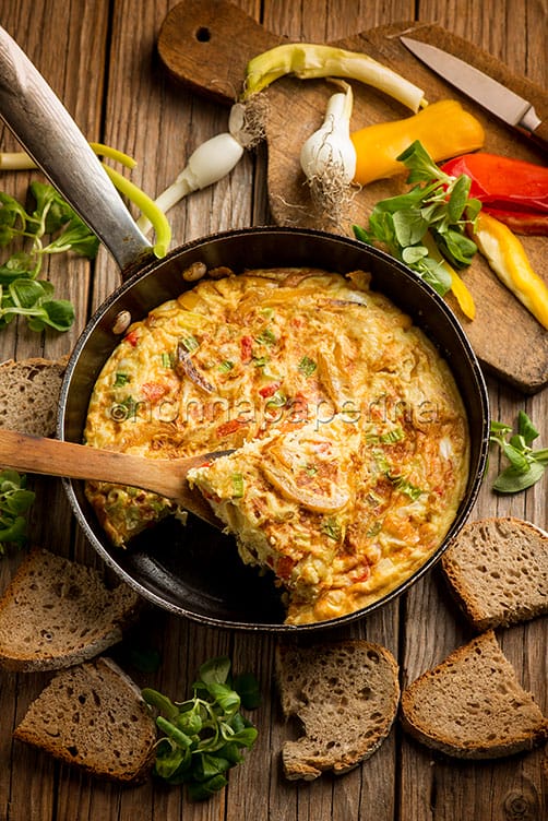 Frittata con i peperoni Frittata con i peperoni